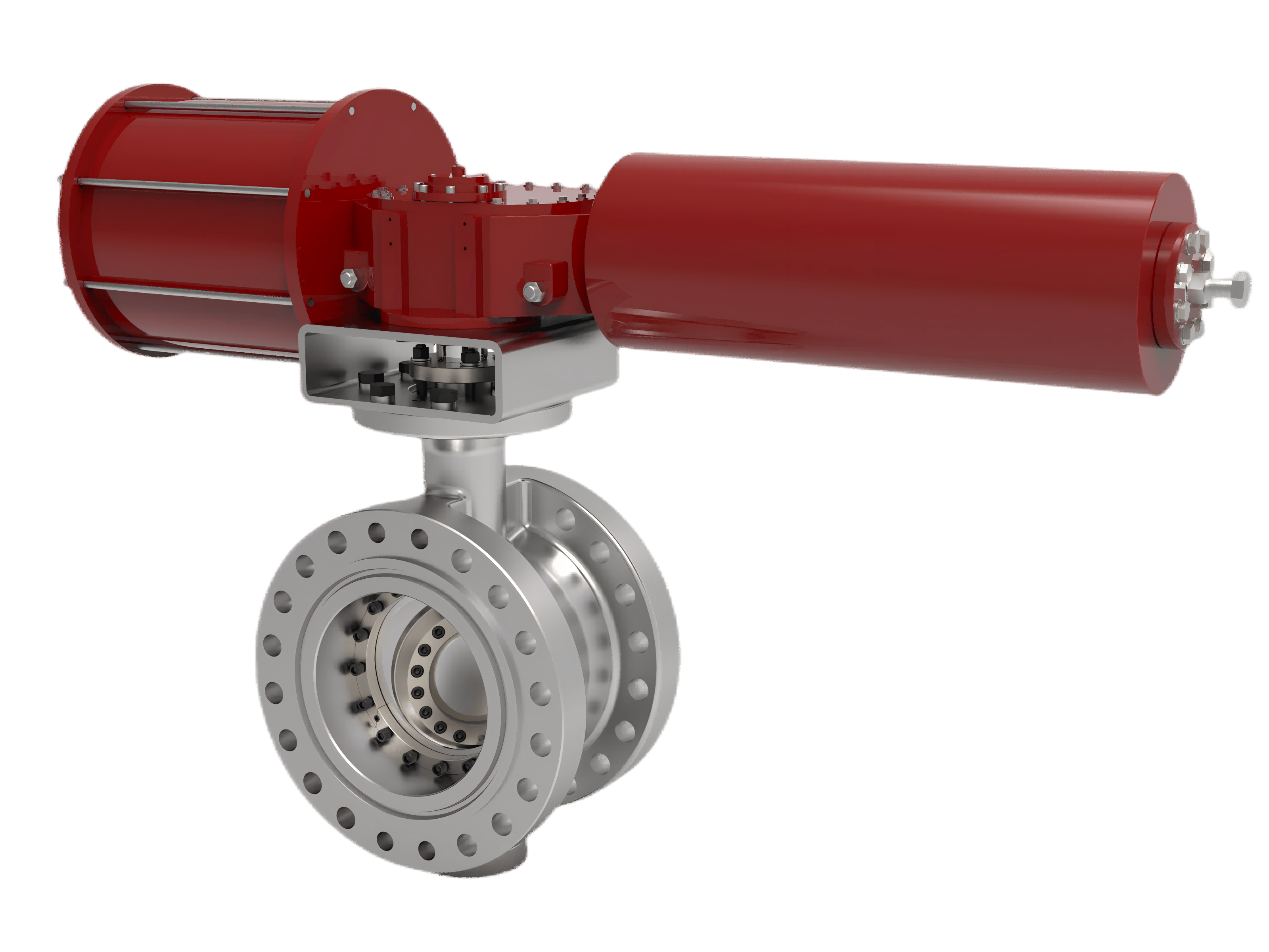Butterfly Valve With Pneumatic Actuator Size: 1"-36" (DN15 - DN900) Class: 150#-1500#